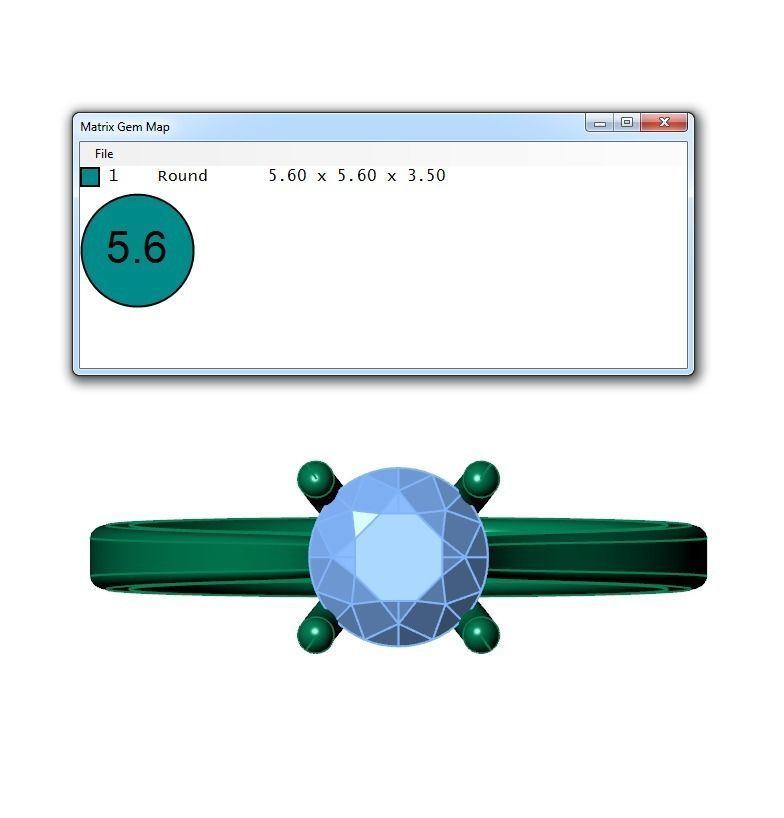 Ring242 solitaire engagement ring gold 3D print model_6