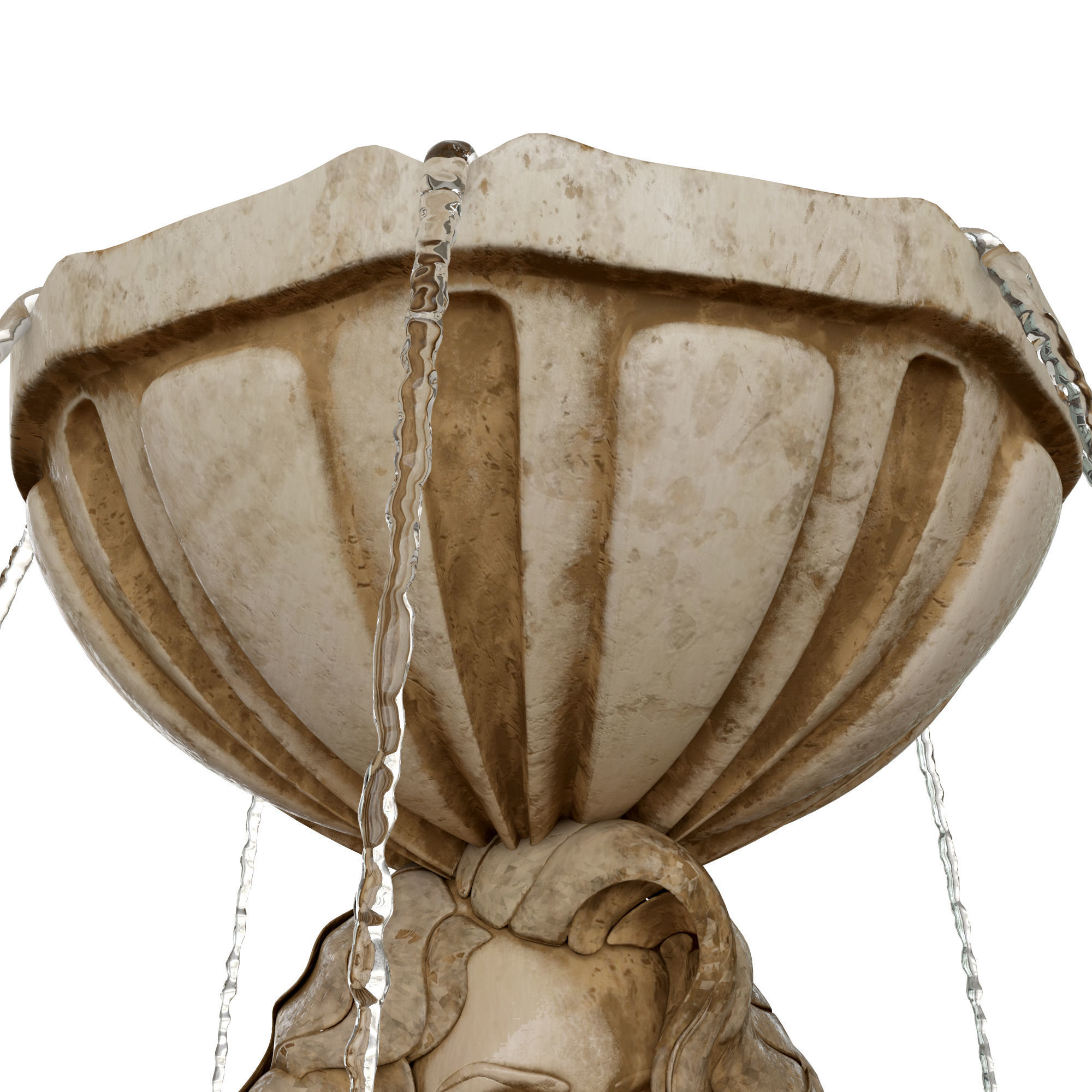 Girl Statue Fountain - Water Feature 3D model_4