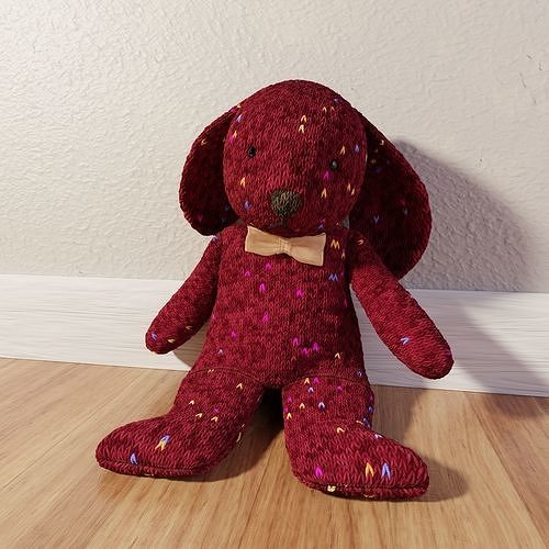 Stuffed bunny toy Low-poly 3D model