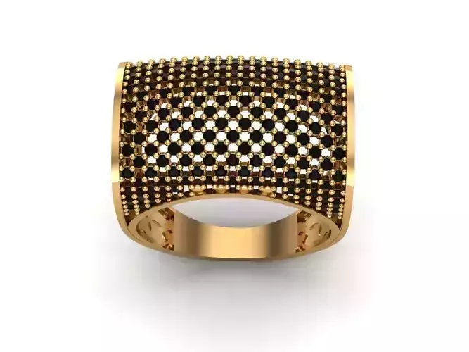 Jewelry gold ring with diamonds