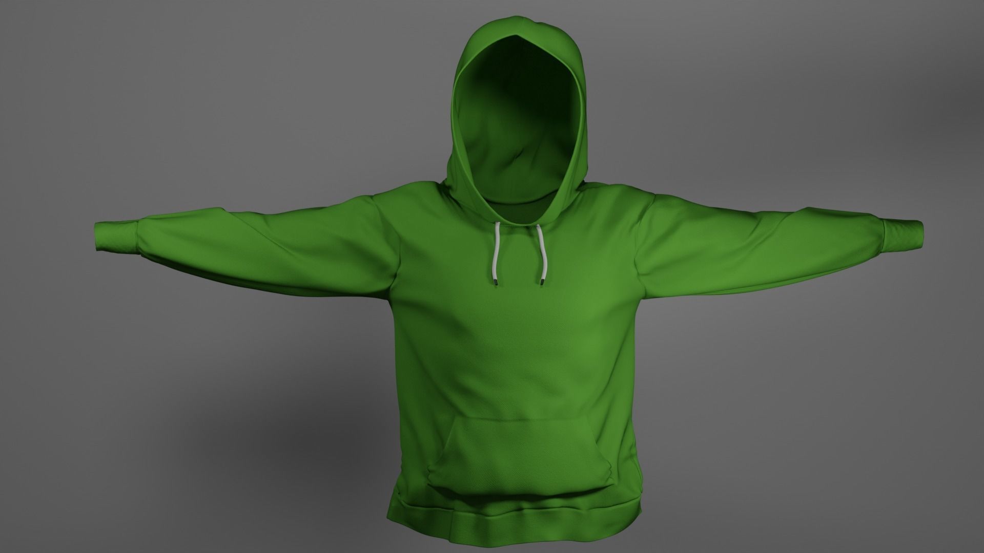 Hoodie Low-poly 3D model_2