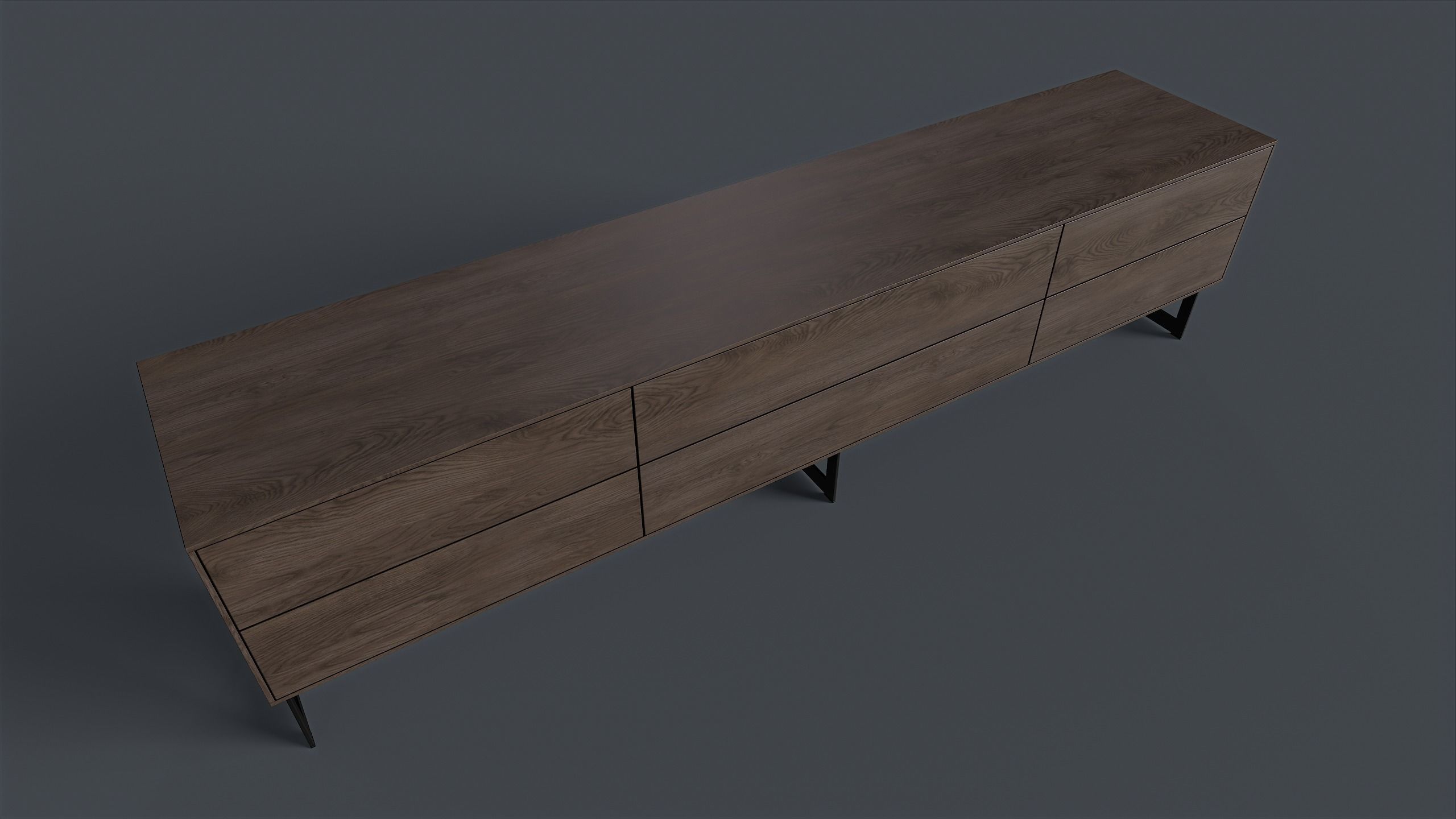 Bellagio TV Dresser 2 PBR Game Ready  Low-poly 3D model_10