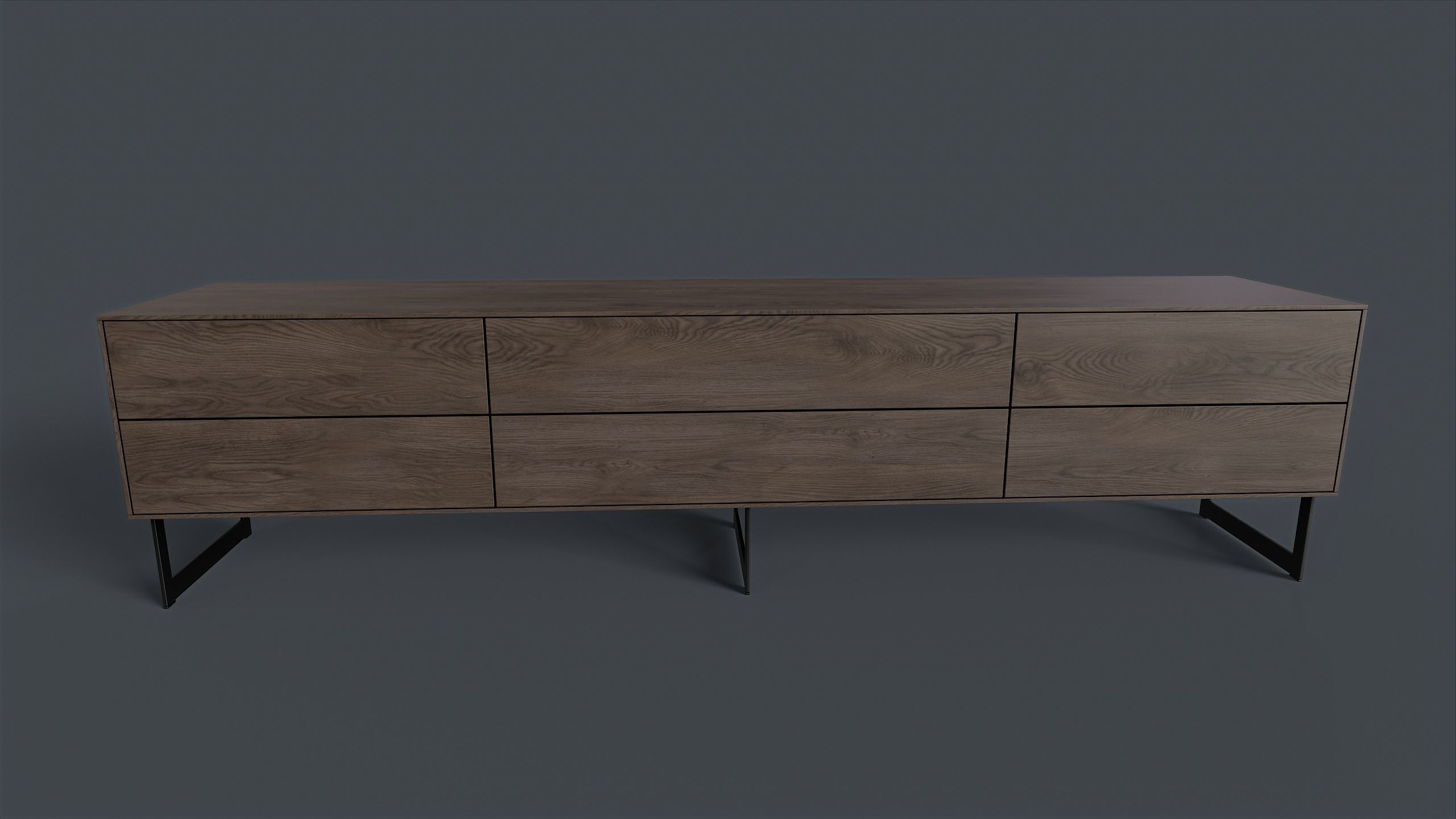 Bellagio TV Dresser 2 PBR Game Ready  Low-poly 3D model_7