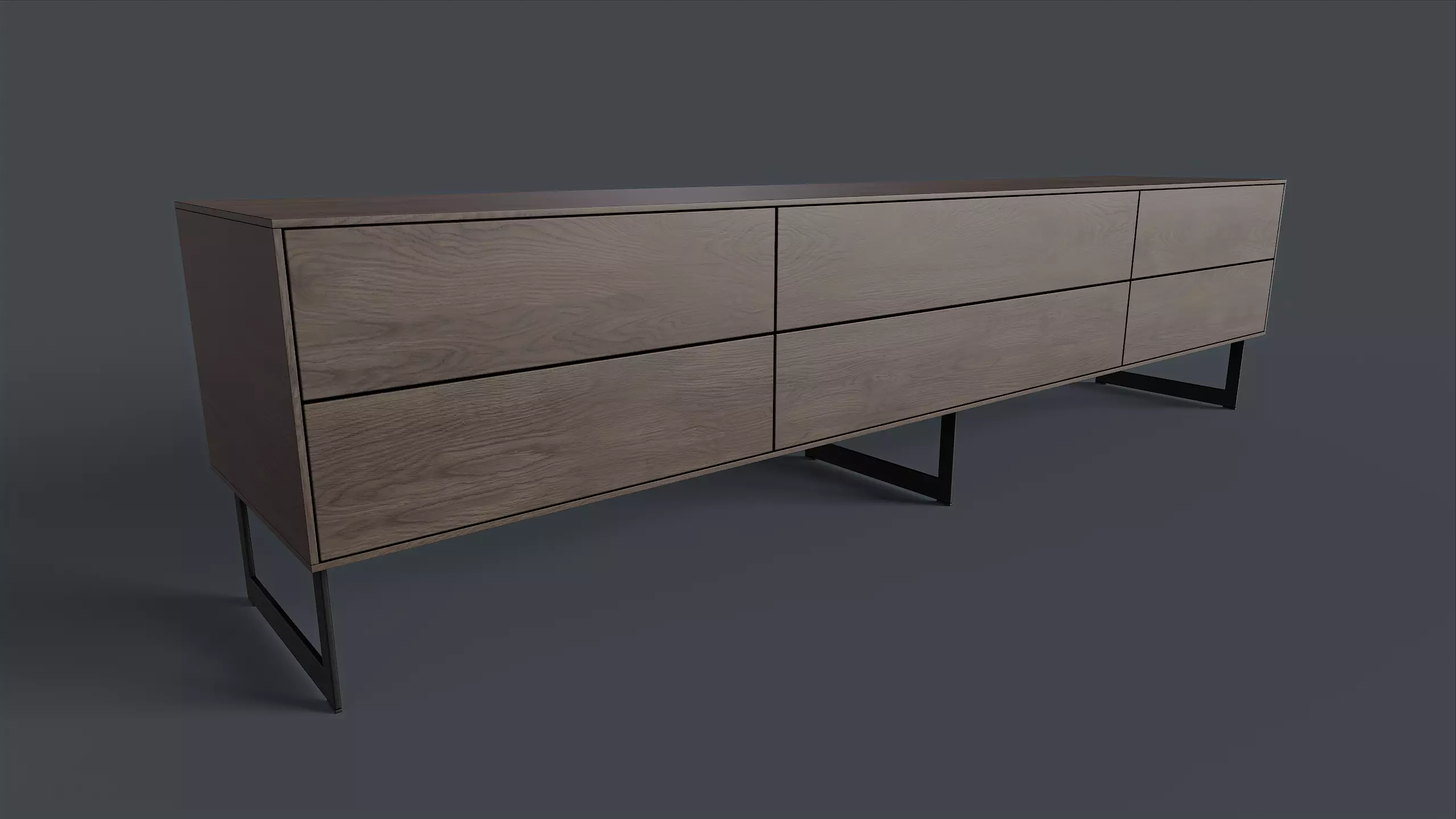 Bellagio TV Dresser 2 PBR Game Ready  Low-poly 3D model_0