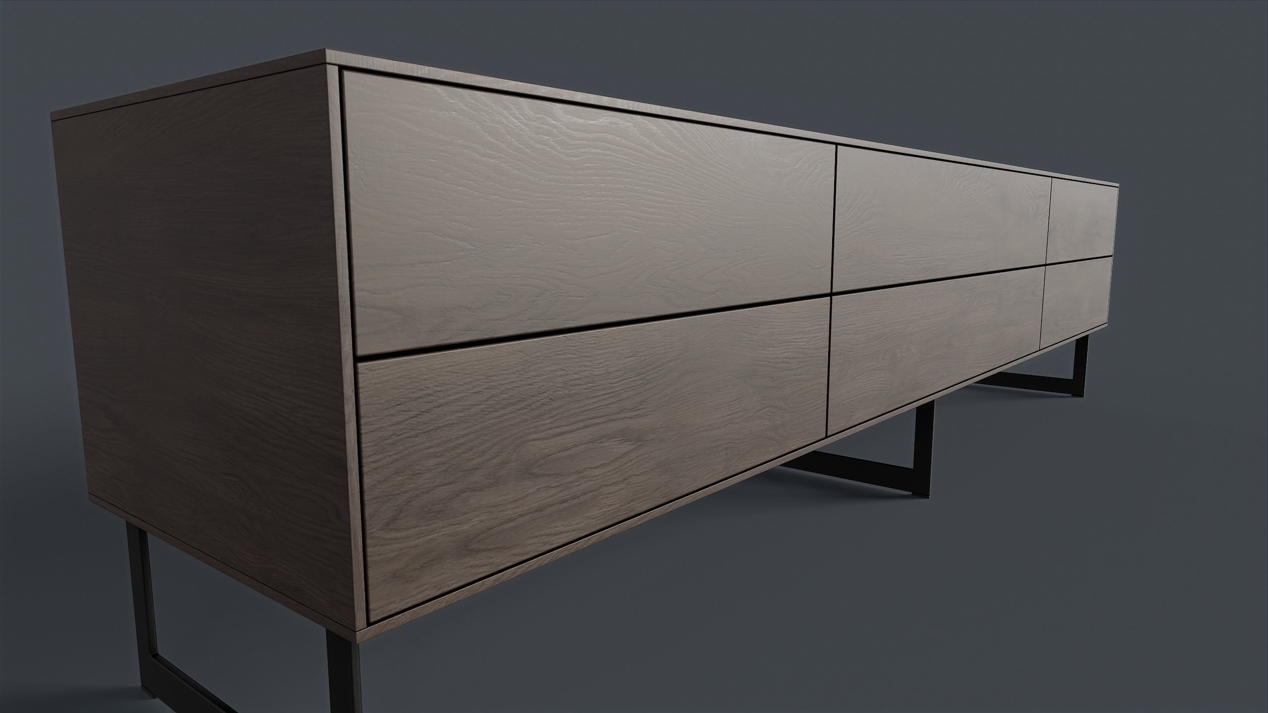 Bellagio TV Dresser 2 PBR Game Ready  Low-poly 3D model_11