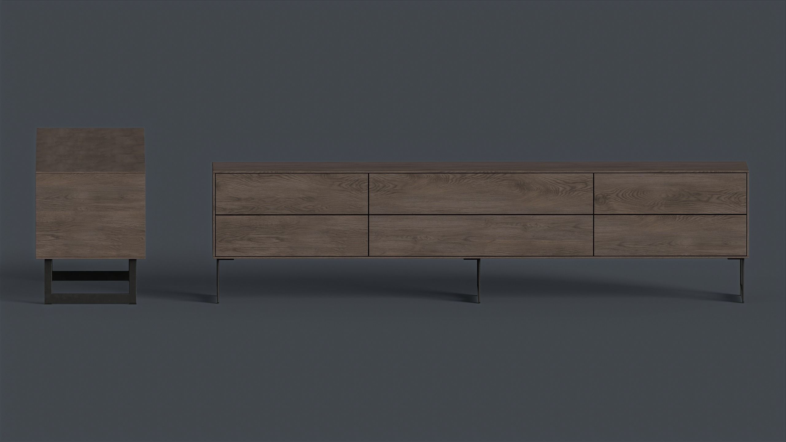 Bellagio TV Dresser 2 PBR Game Ready  Low-poly 3D model_13