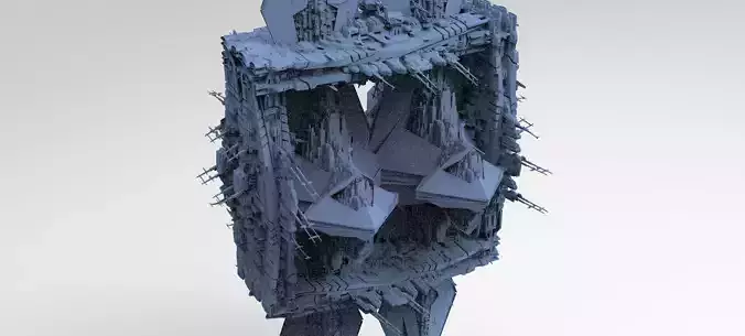 Hellraiser Cube Space station Huge 14 3 3D model