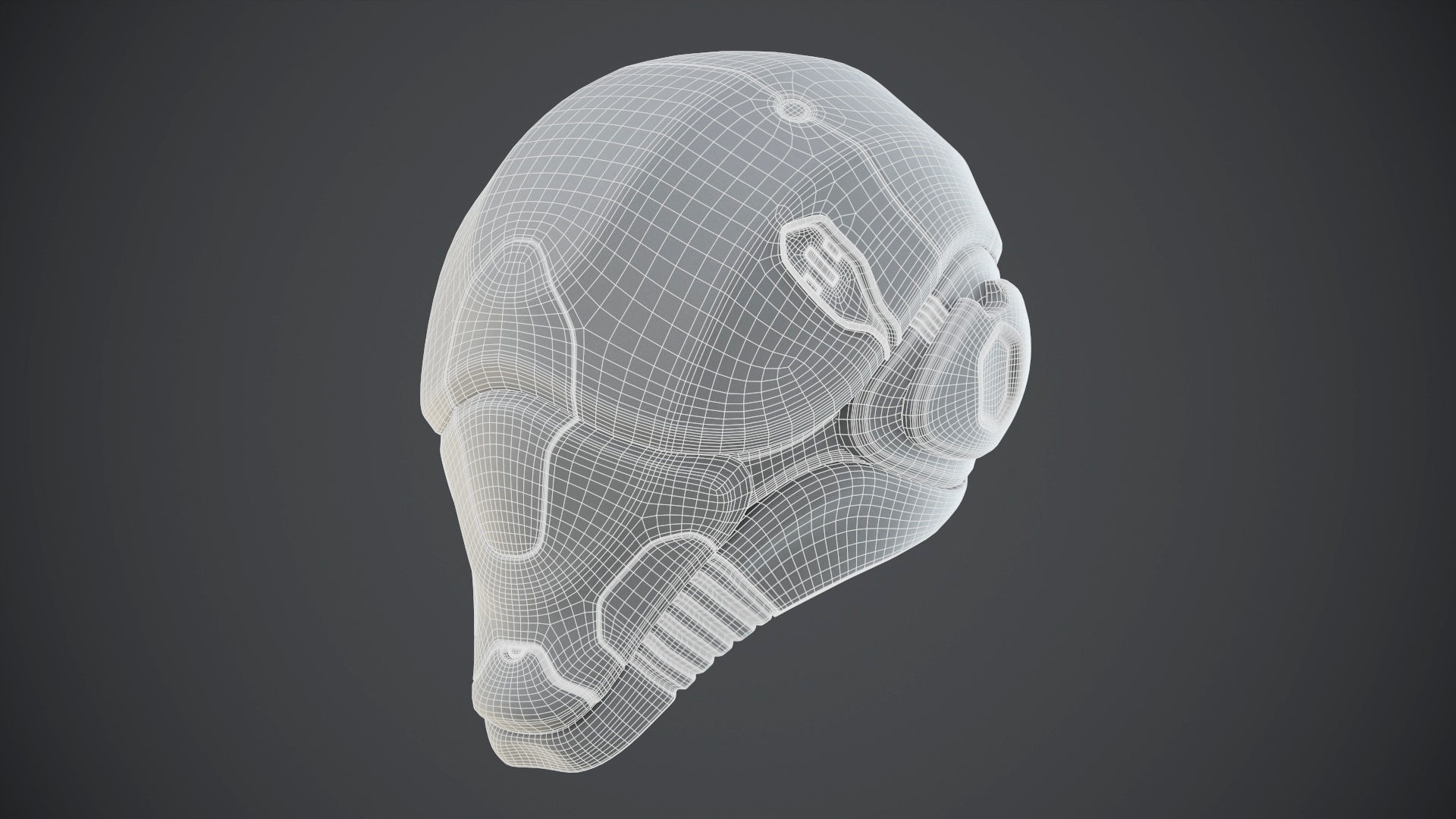Sci-Fi Helmet 2 Low-poly 3D model_58