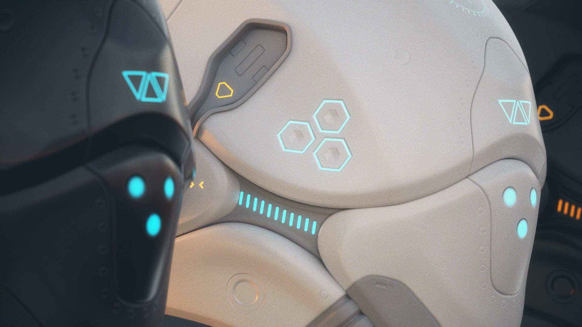 Sci-Fi Helmet 2 Low-poly 3D model_13