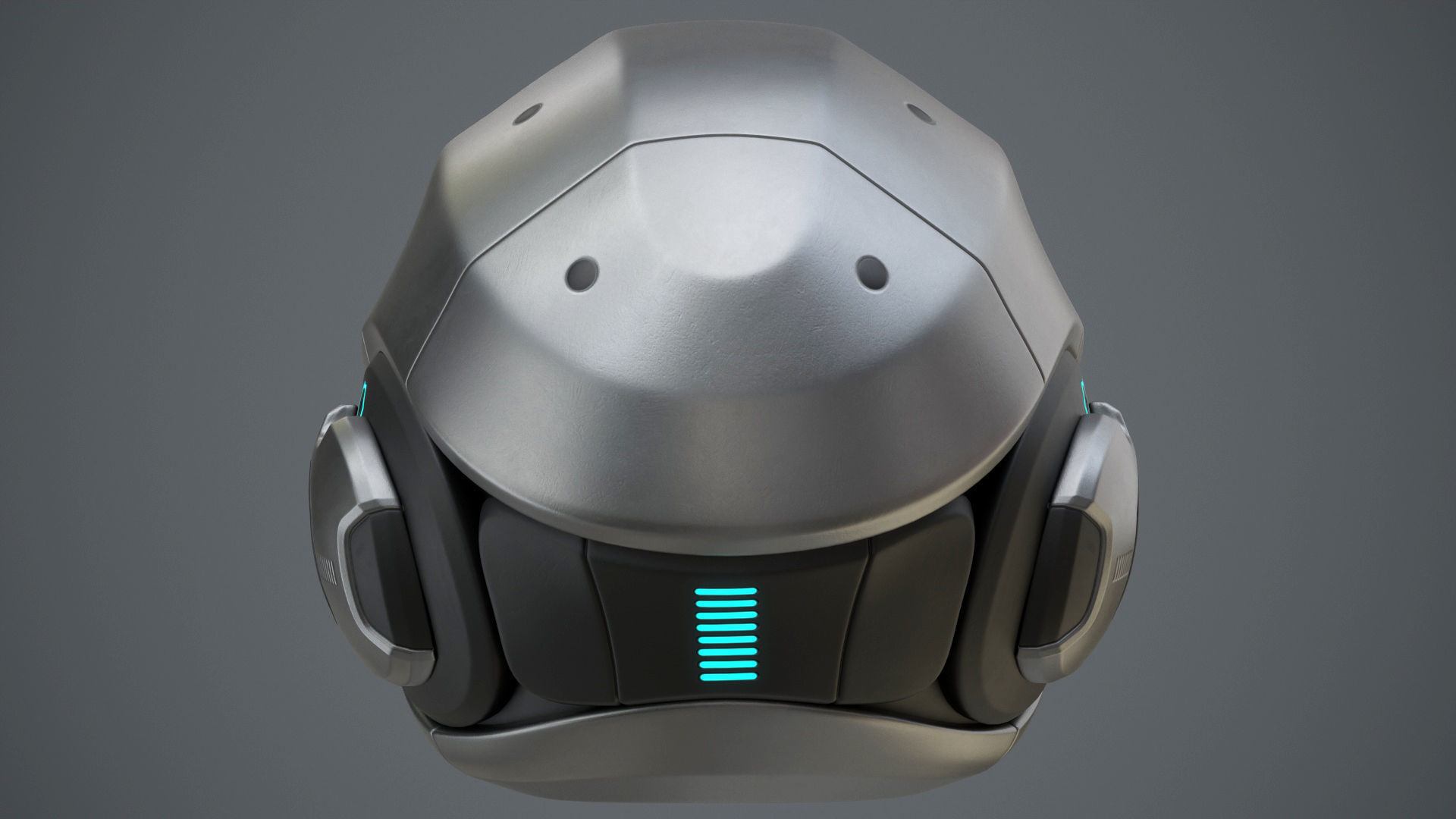 Sci-Fi Helmet 2 Low-poly 3D model_53