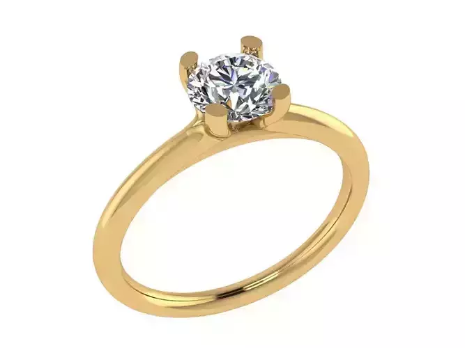 Ring244 solitaire diamond engagement ring gold