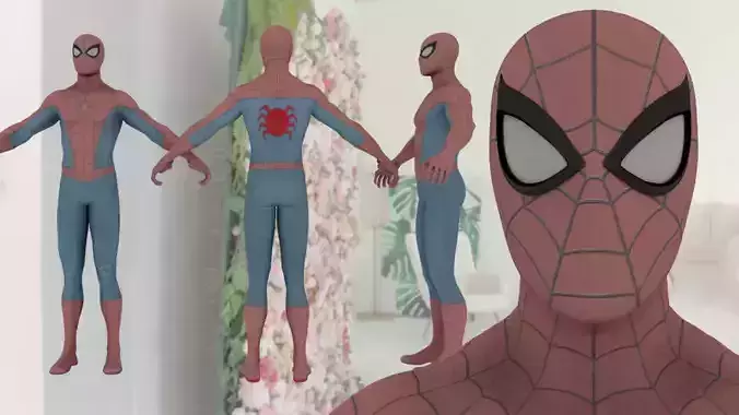 Spiderman Ps4 Classic Suit 3D model