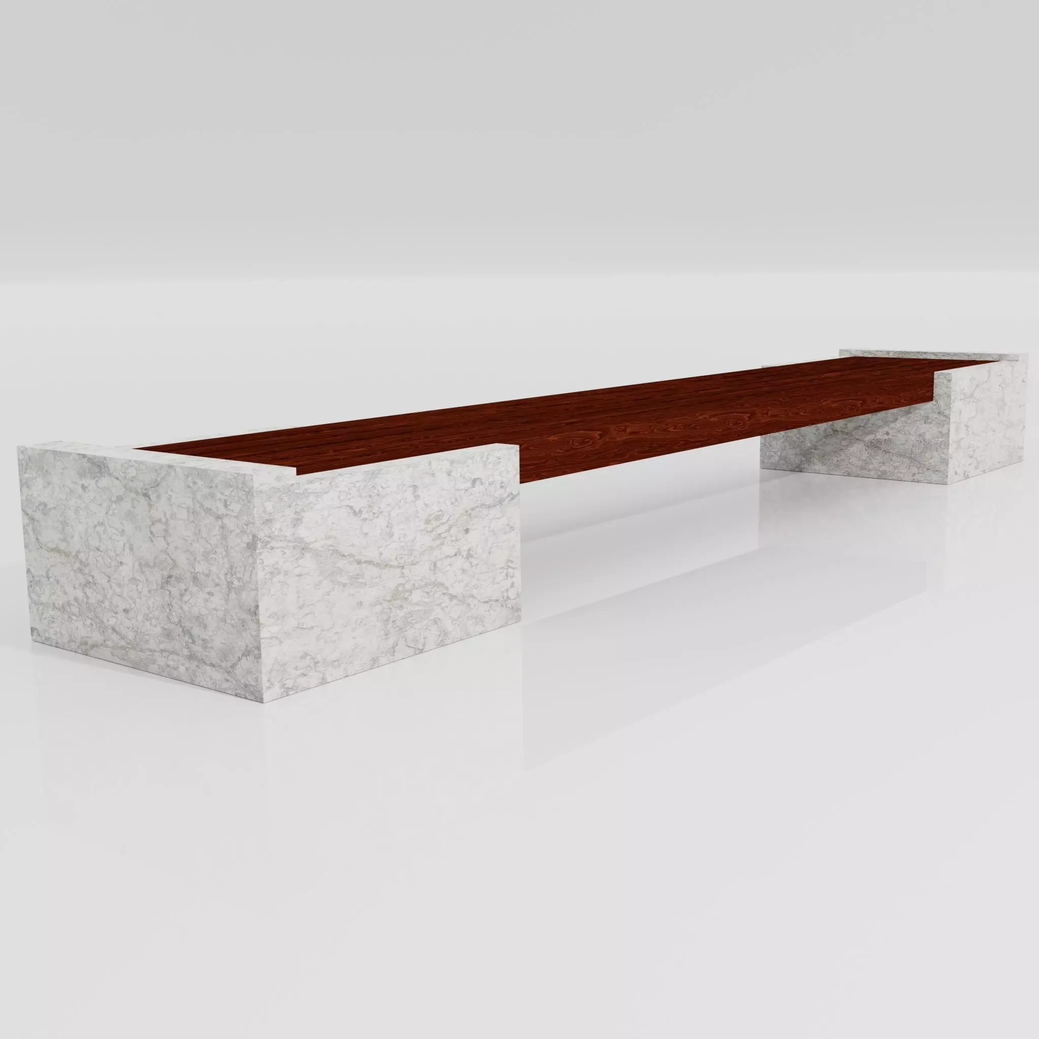 Marble Bench 3D model_0