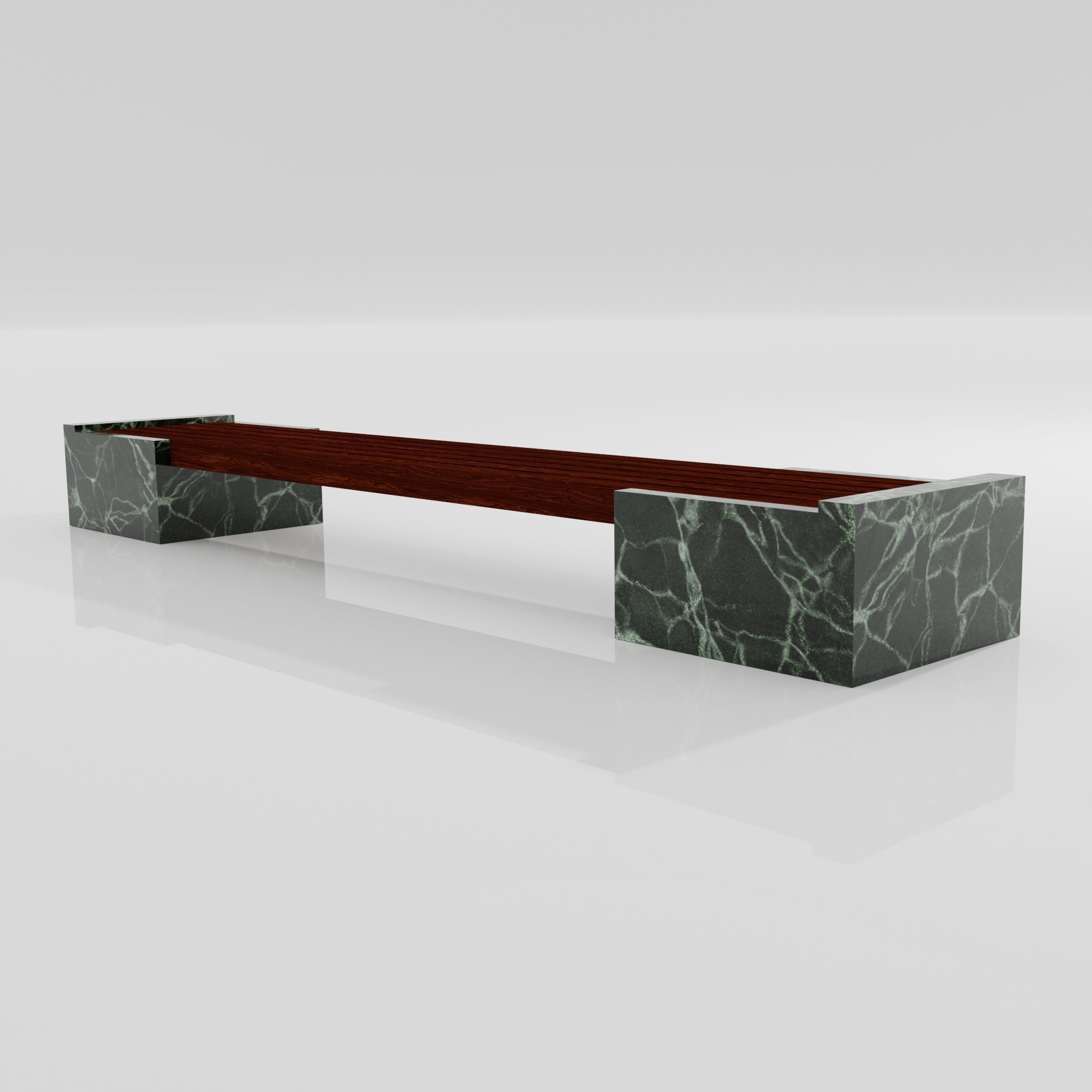 Marble Bench 3D model_9