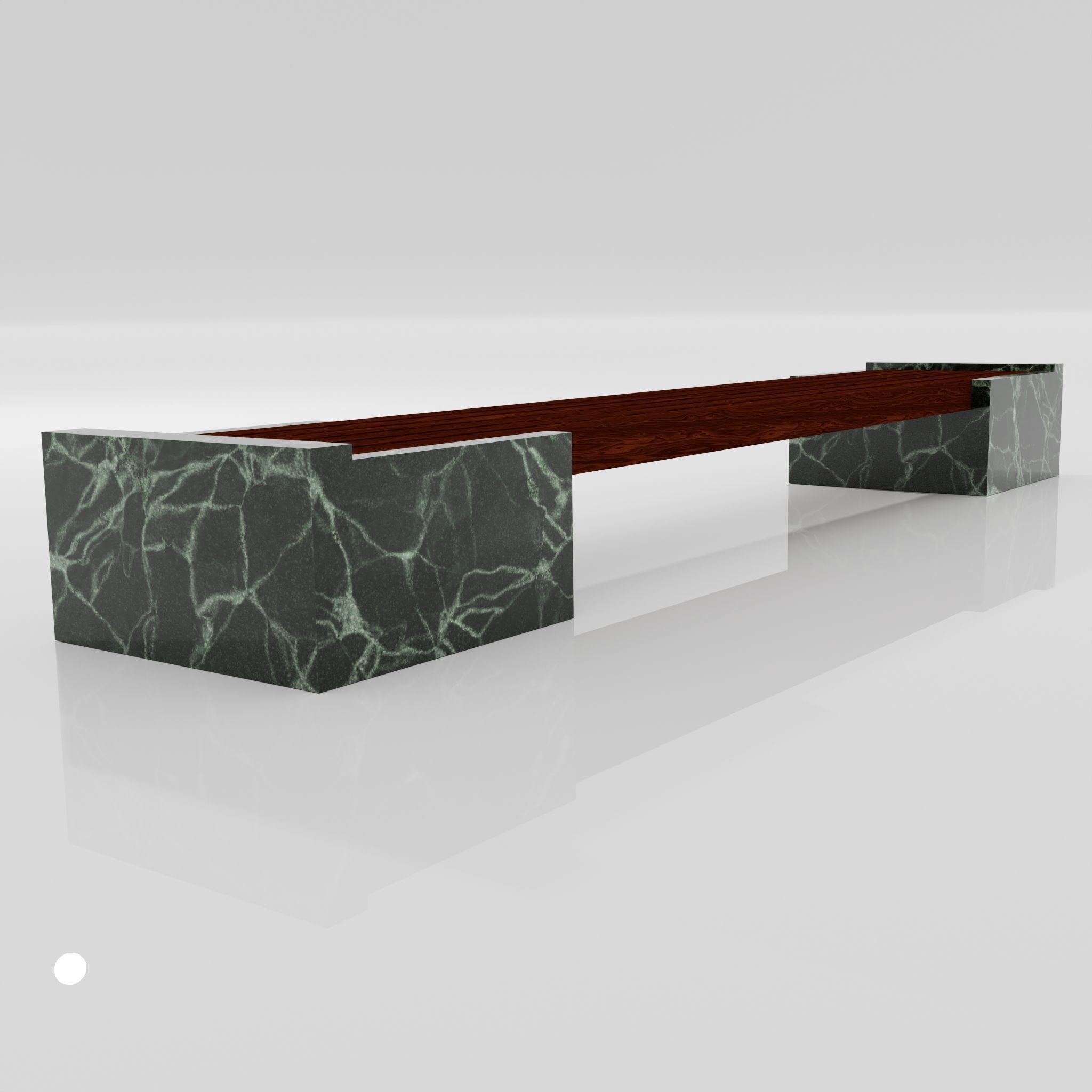Marble Bench 3D model_7