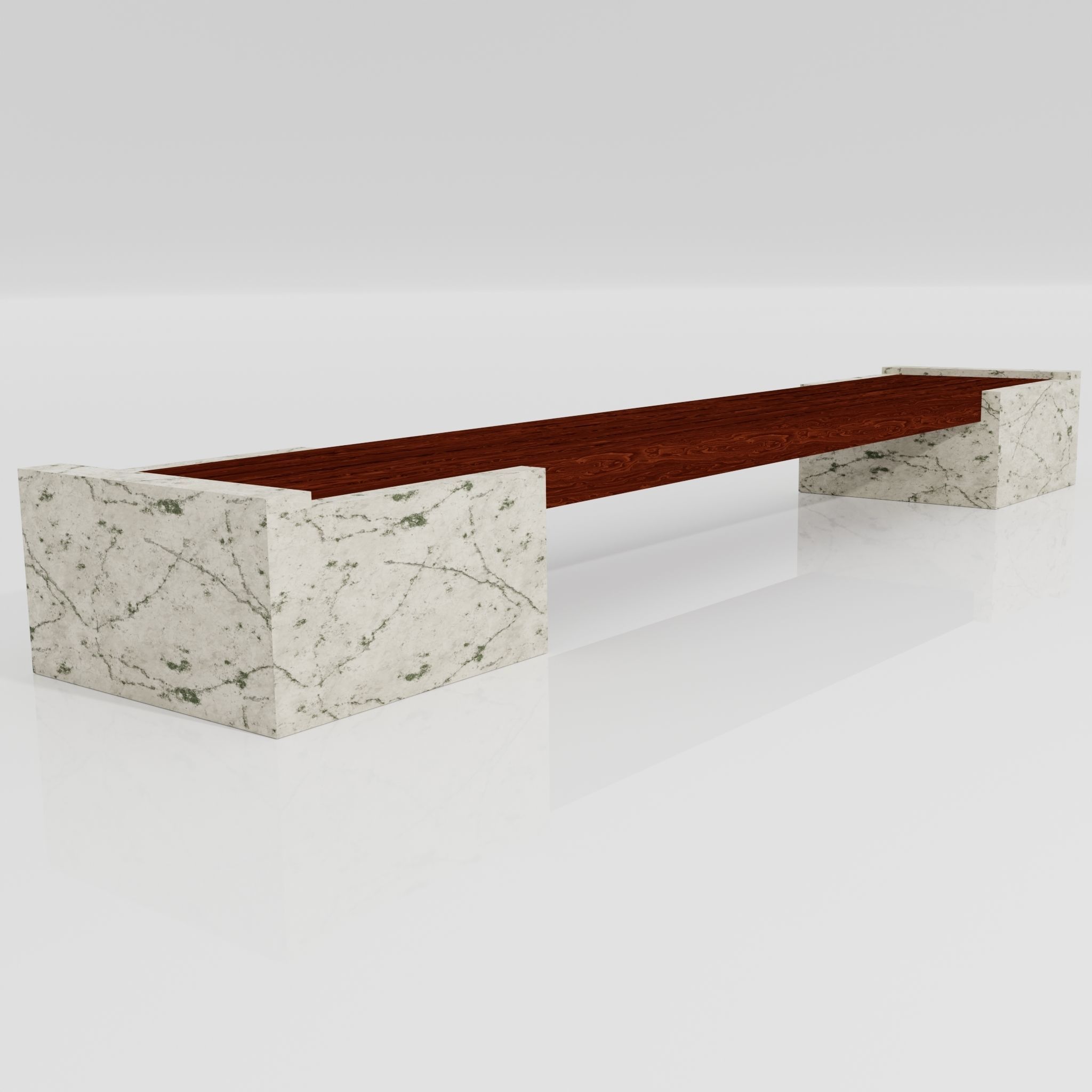 Marble Bench 3D model_1