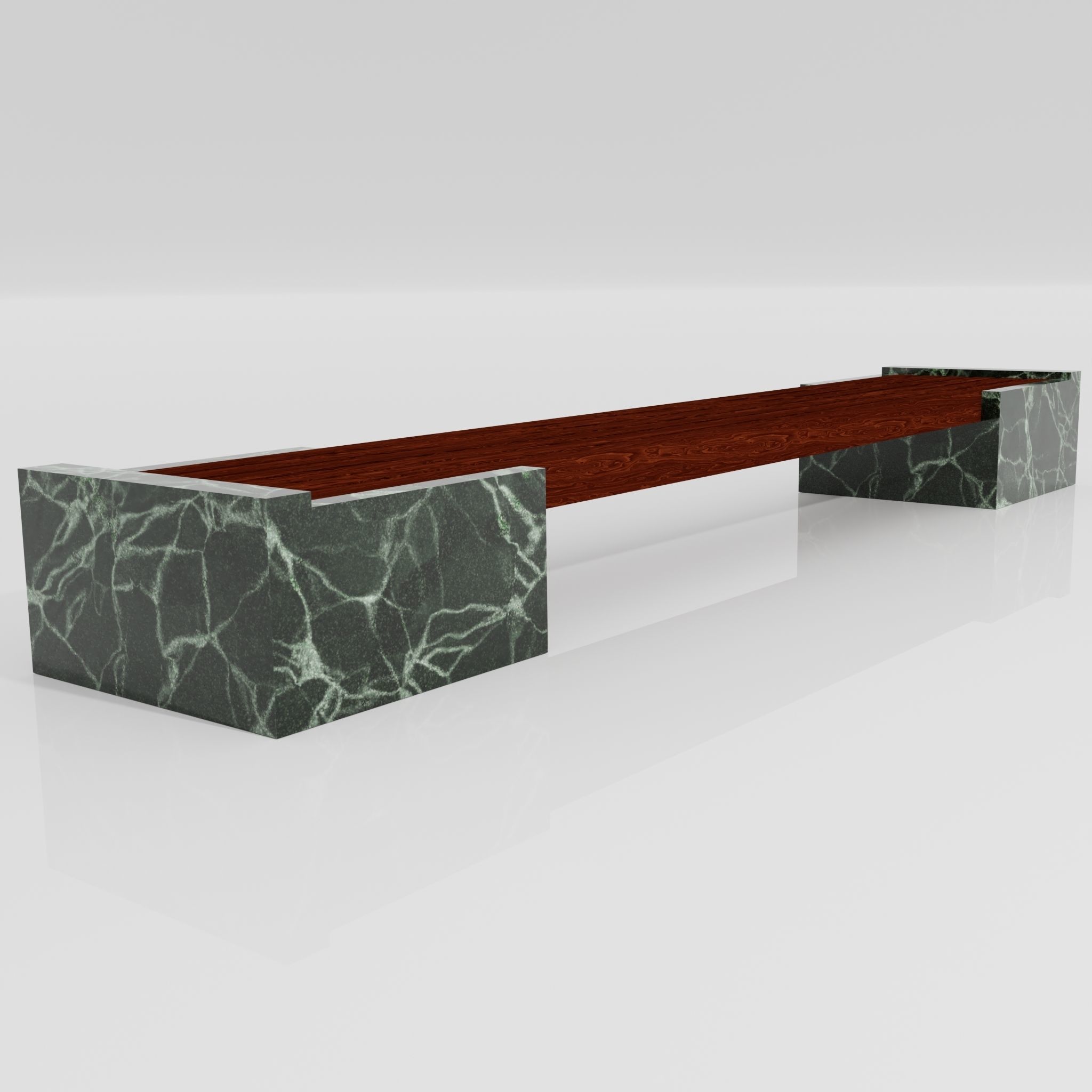 Marble Bench 3D model_3