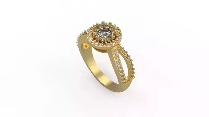 Woman Solitaire Ring 367