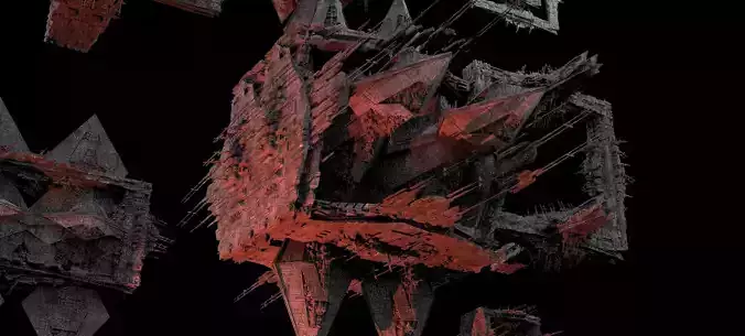 Hellraiser Cube Space station Maze temple 3D model