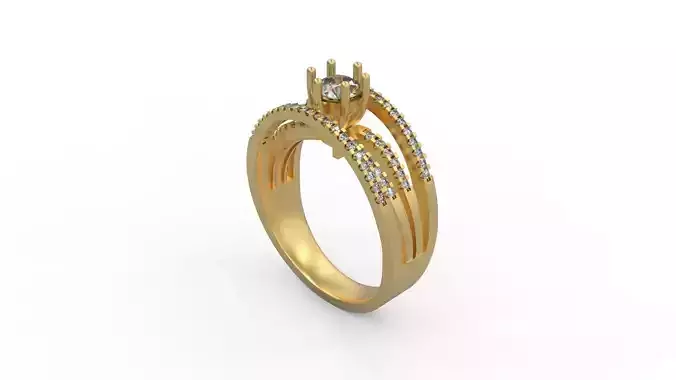 Woman Solitaire Ring 373