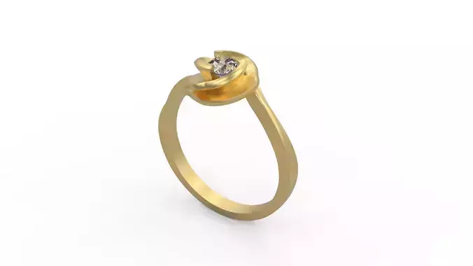 Woman Solitaire Ring 376