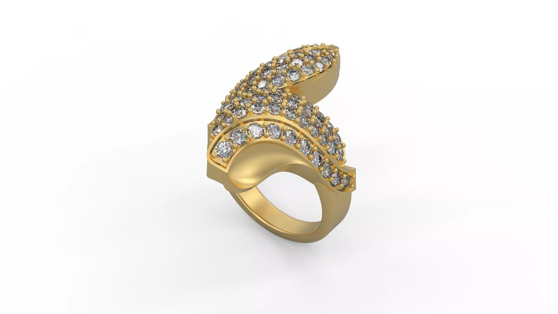 Woman Solitaire Ring 380 3D print model