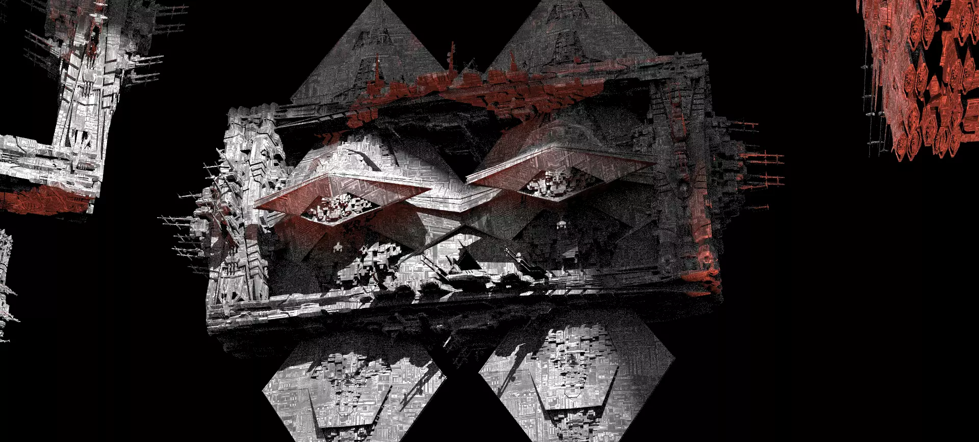 Hellraiser Cube Space station Maze temple 3 3D model