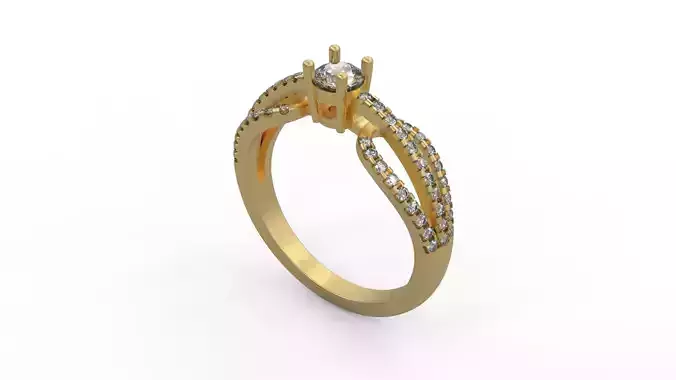 Woman Solitaire Ring 381