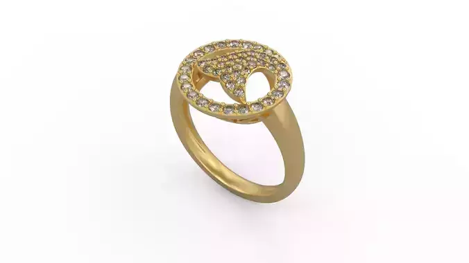 Woman Solitaire Ring 382