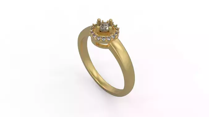 Woman Solitaire Ring 388