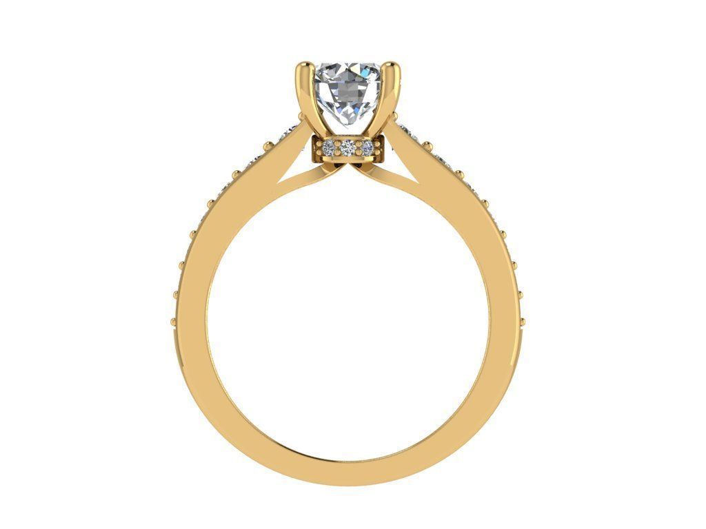 Ring248 diamond engagement ring gold 3D print model_2