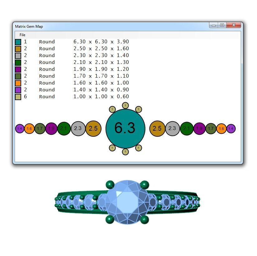 Ring248 diamond engagement ring gold 3D print model_6