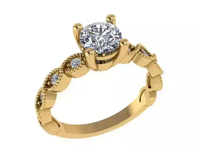 Ring249 diamond engagement ring gold