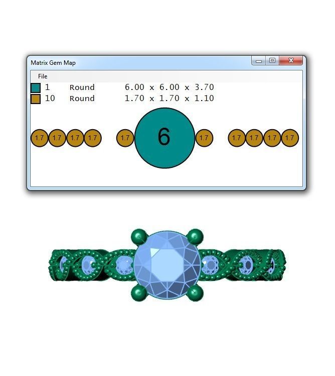 Ring249 diamond engagement ring gold 3D print model_6