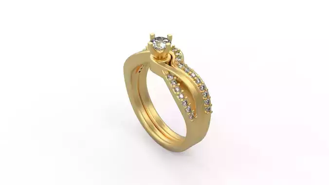 Woman Solitaire Ring 402