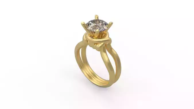 Woman Solitaire Ring 406