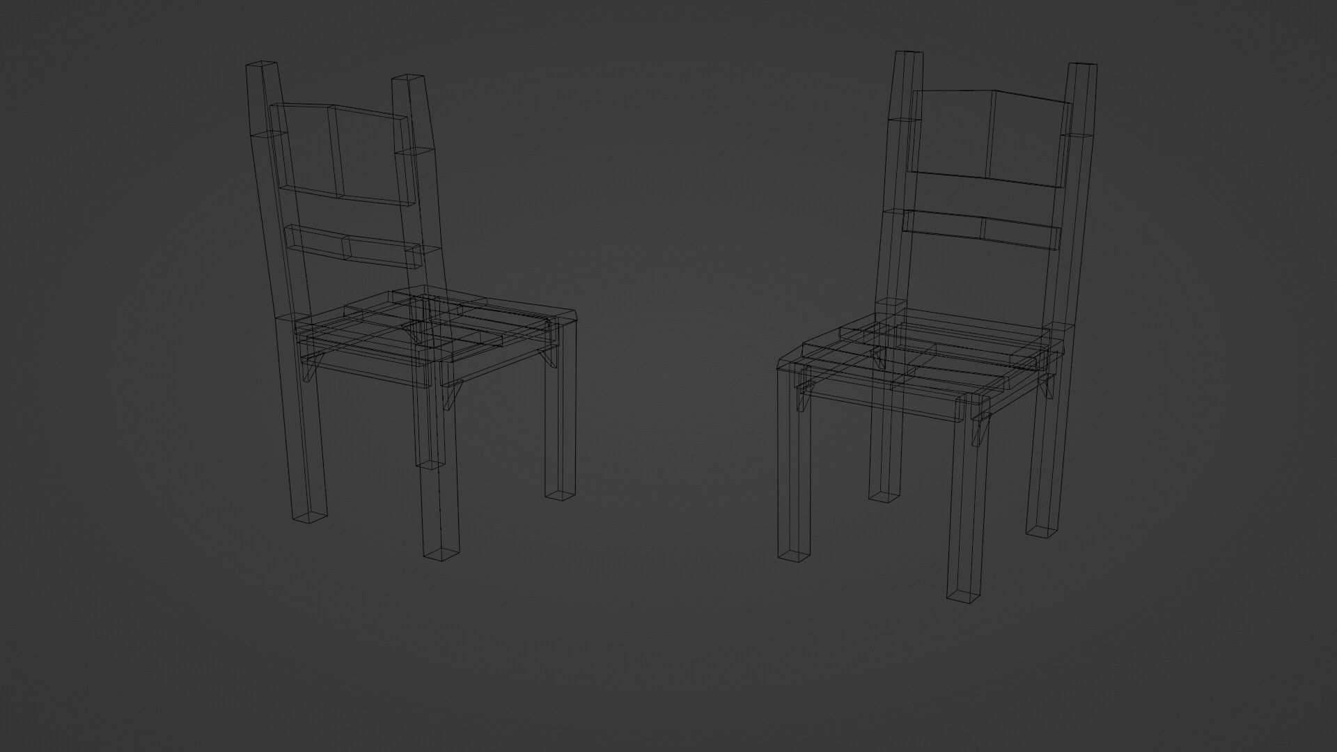 Old Wooden Medieval Dining Table Low-poly 3D model_6