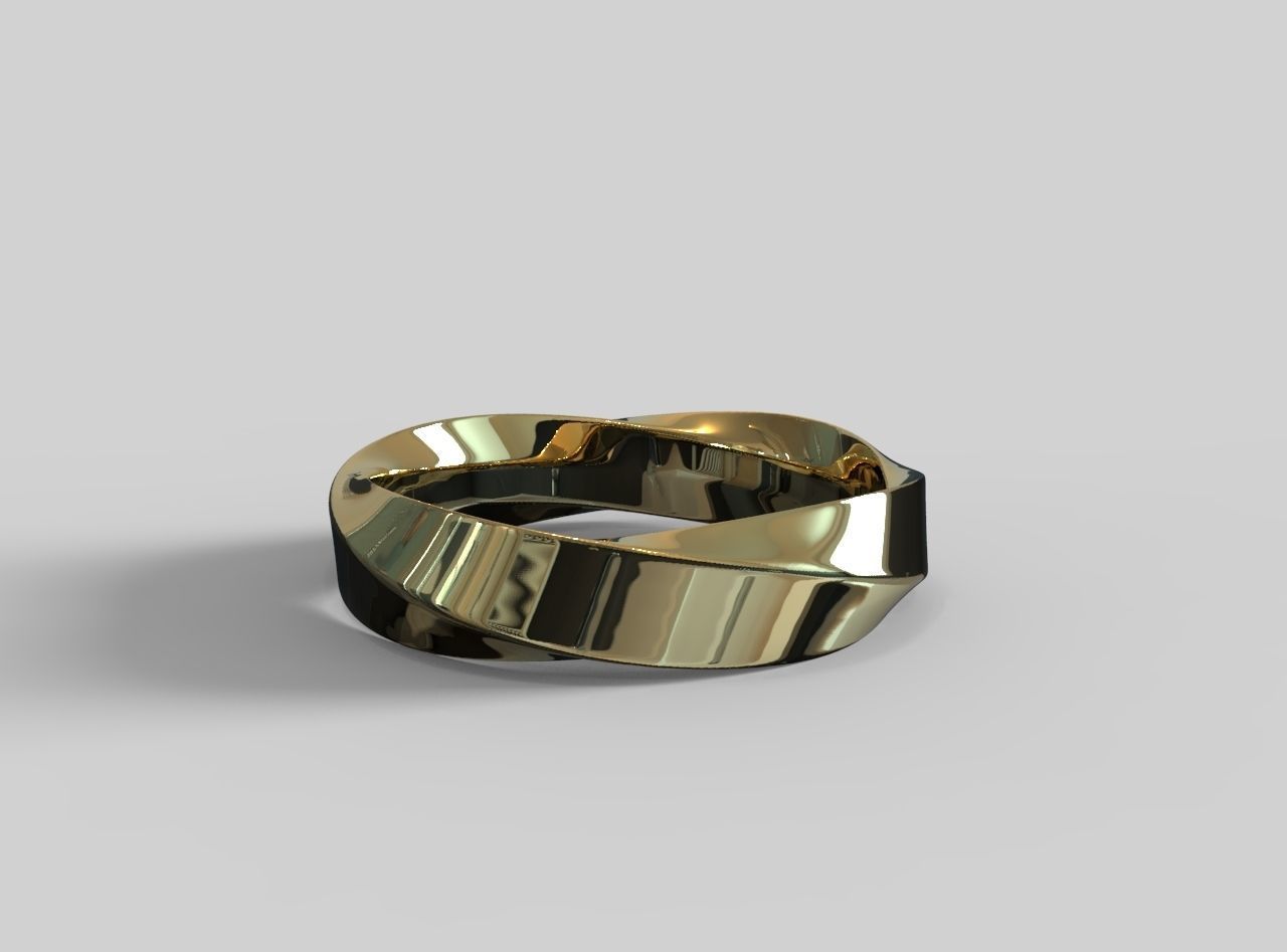 Mobius wedding ring 3D print model_2