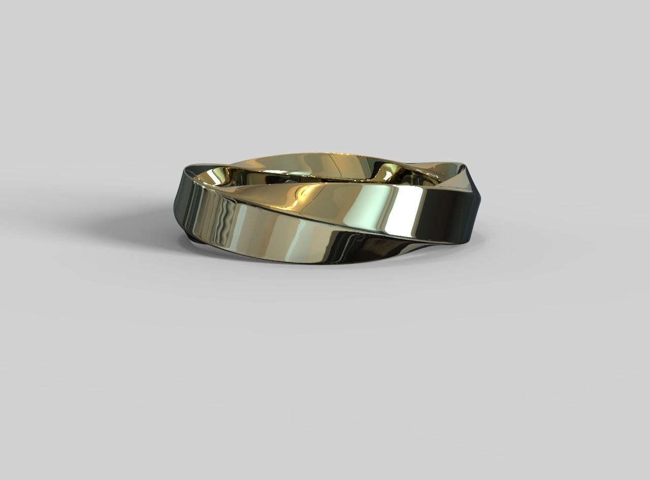 Mobius wedding ring 3D print model_6