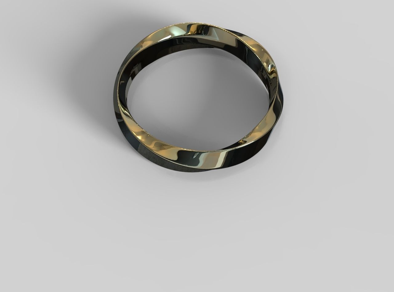 Mobius wedding ring 3D print model_7