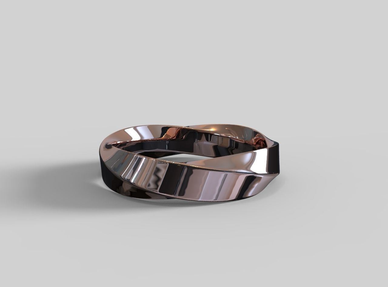 Mobius wedding ring 3D print model_8
