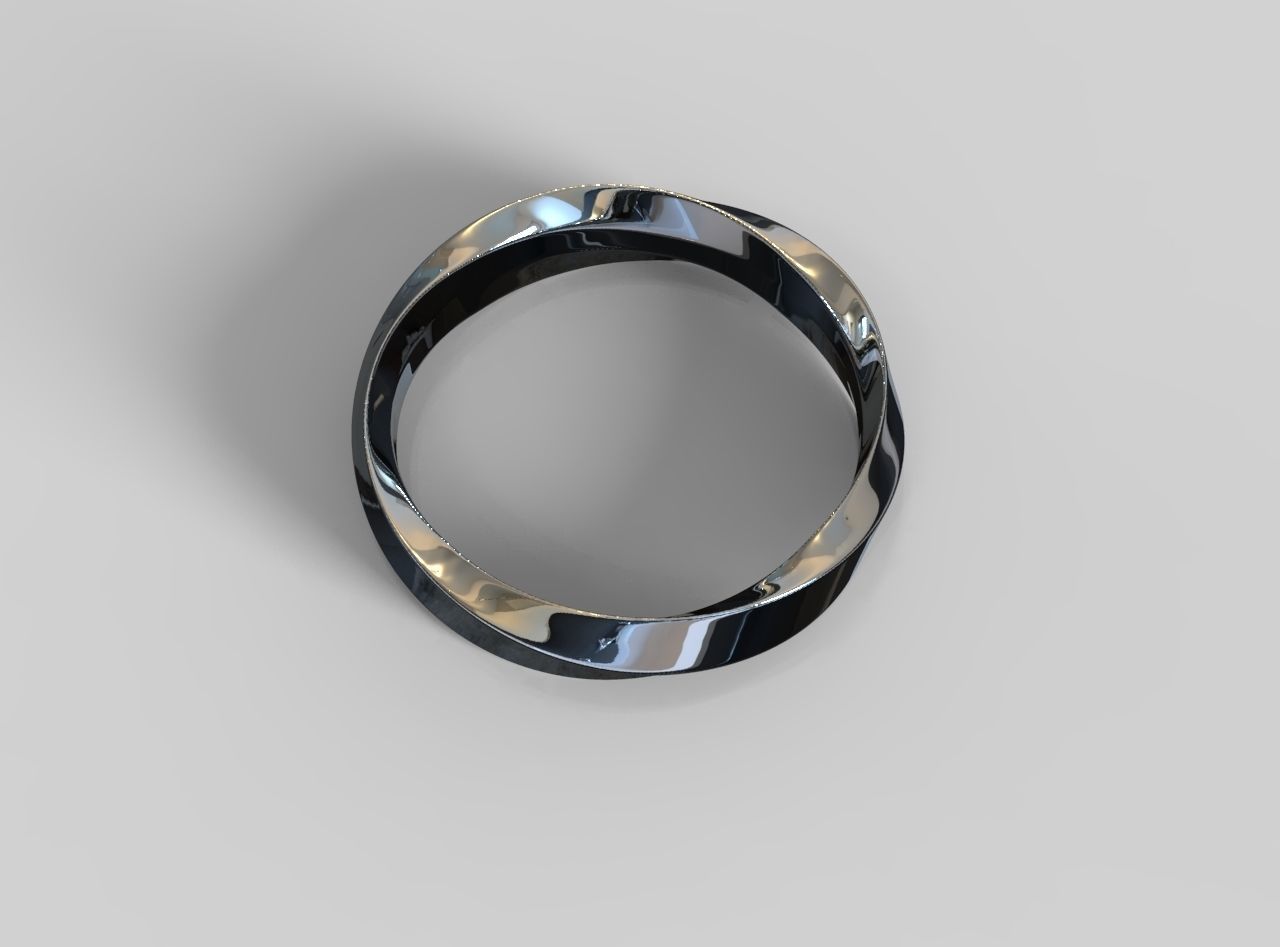 Mobius wedding ring 3D print model_3