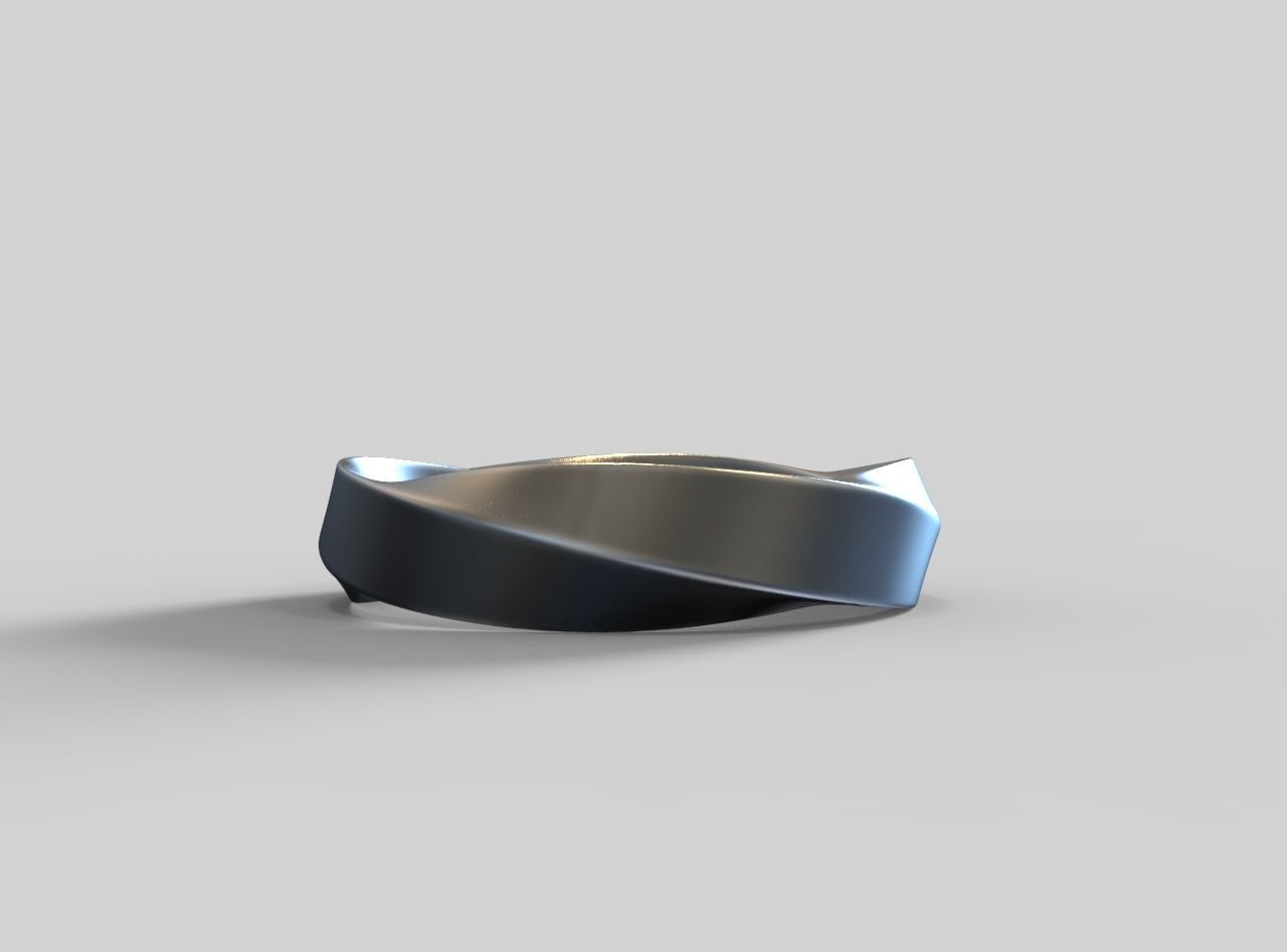 Mobius wedding ring 3D print model_1