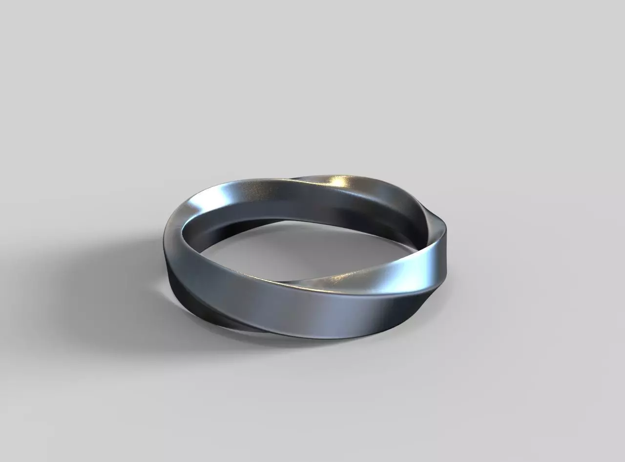 Mobius wedding ring 3D print model_0