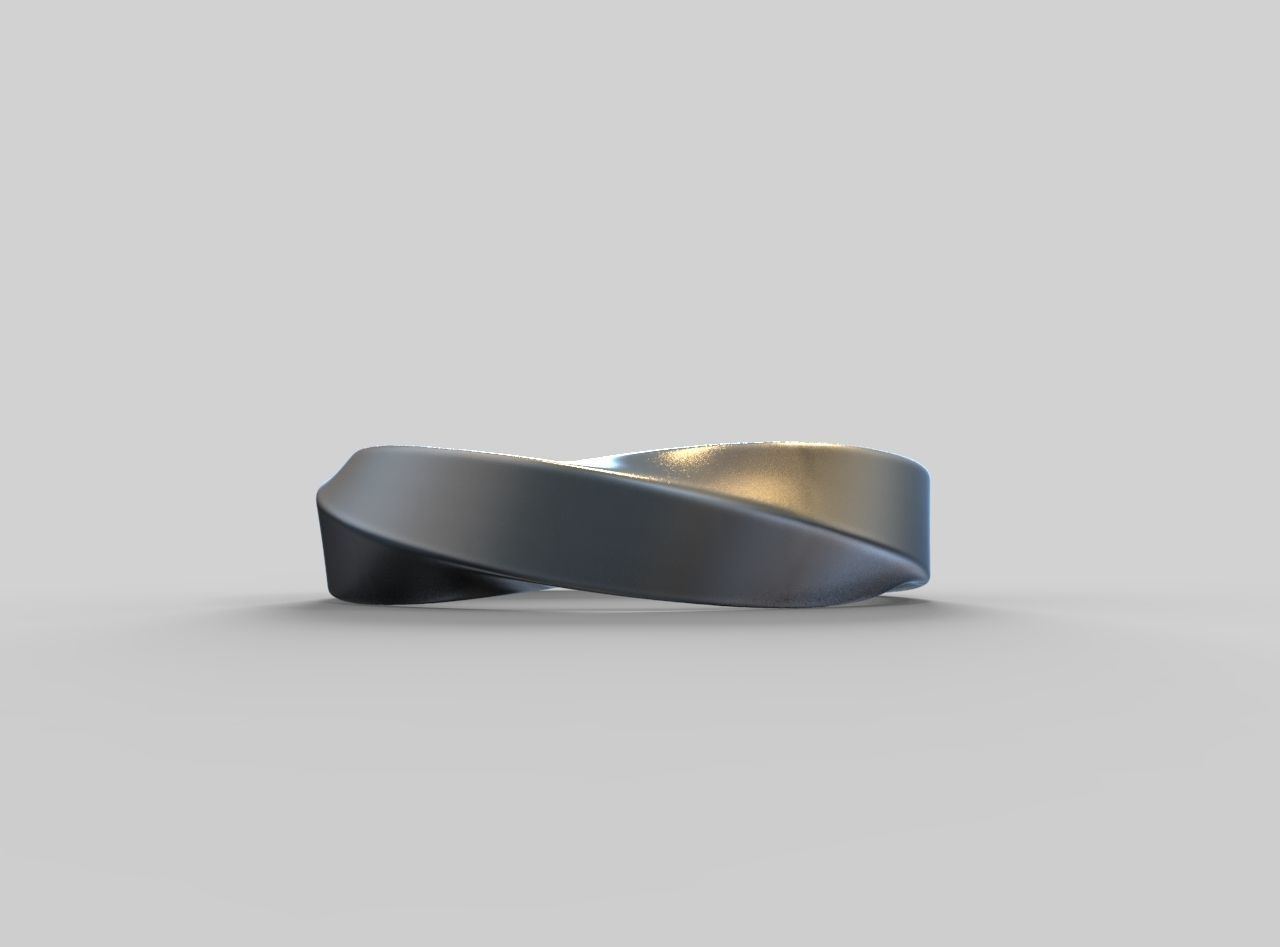 Mobius wedding ring 3D print model_9
