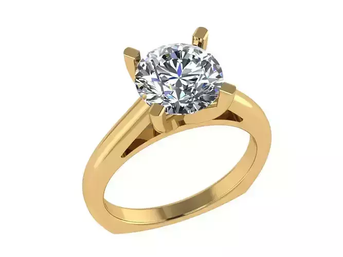 Ring251 solitaire engagement ring gold