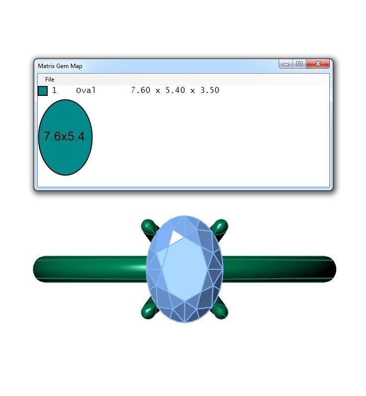 Ring252 gold engagement ring with oval cut diamond 3D print model_6