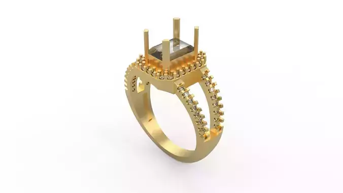 Woman Solitaire Ring 414