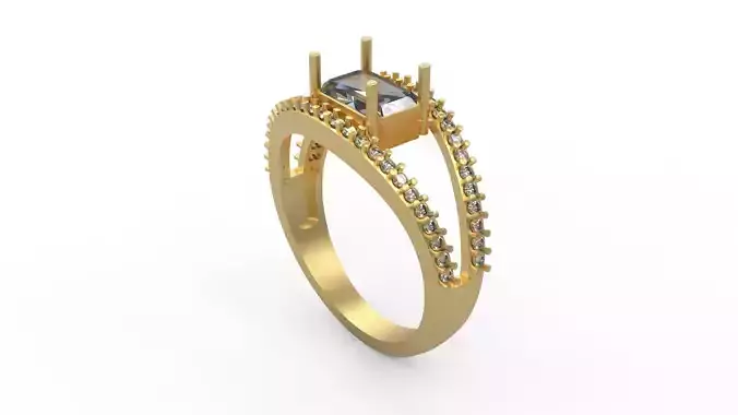 Woman Solitaire Ring 415