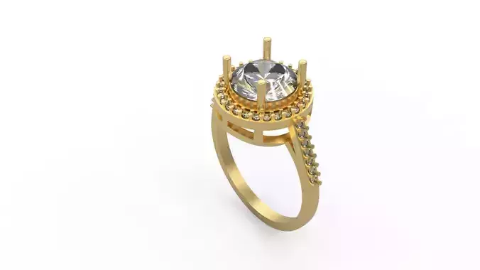 Woman Solitaire Ring 417